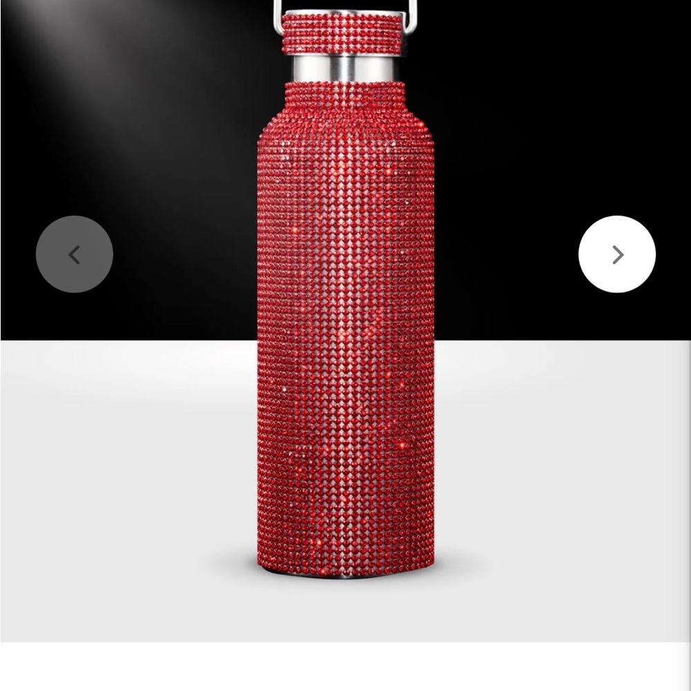 Ruby Red Rhinestone Water Bottle